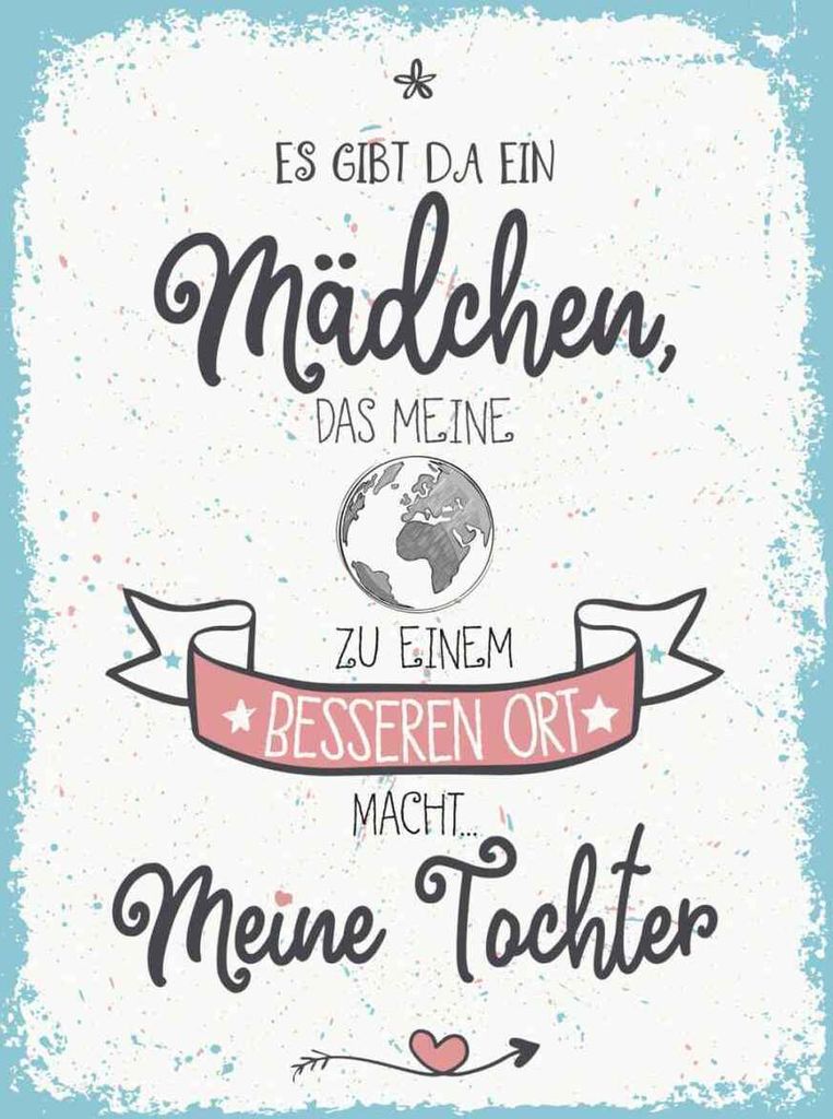 vianmo Holzschild 40x30 cm Tochter macht meine Welt besser Spruch Zitat