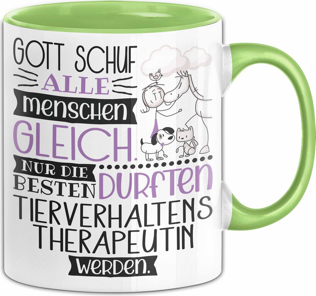 Tierverhaltenstherapeutin Geschenk Becher Tasse Gott Schuf Alle Menschen Gleich Nur Die Besten Durfeten Tierverhaltenstherapeutin Werden Geschenkid...