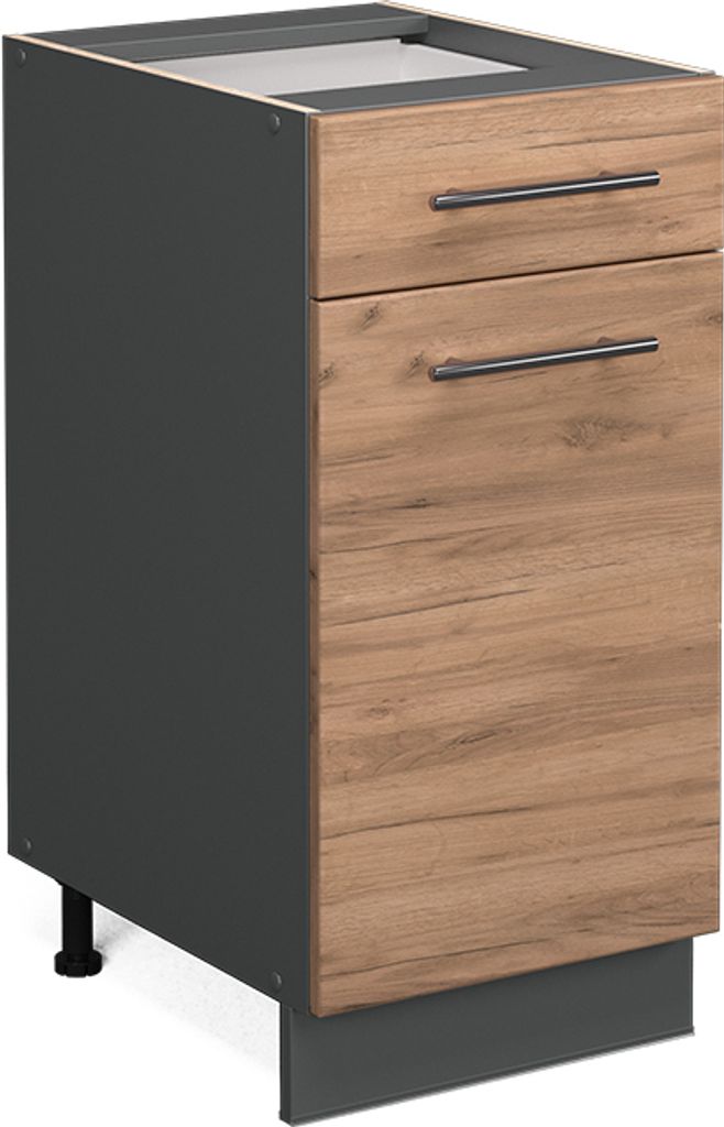 Meuble cuisine Vicco Fame-Line Chêne de force doré 40cm Image du produit 