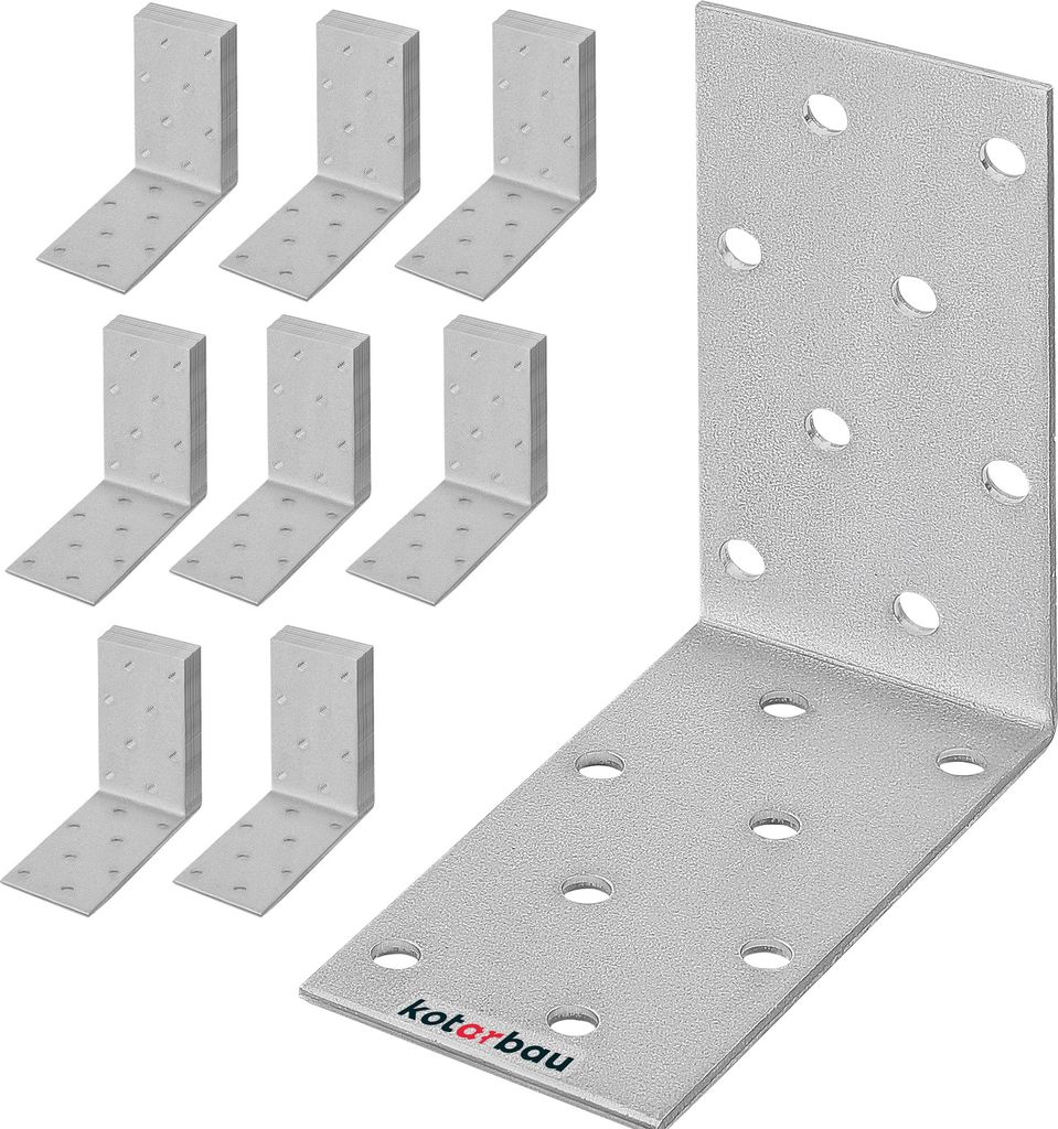 KOTARBAU® Set di 100 connettori angolari 75 x 75 x 40 mm Immagine del prodotto 