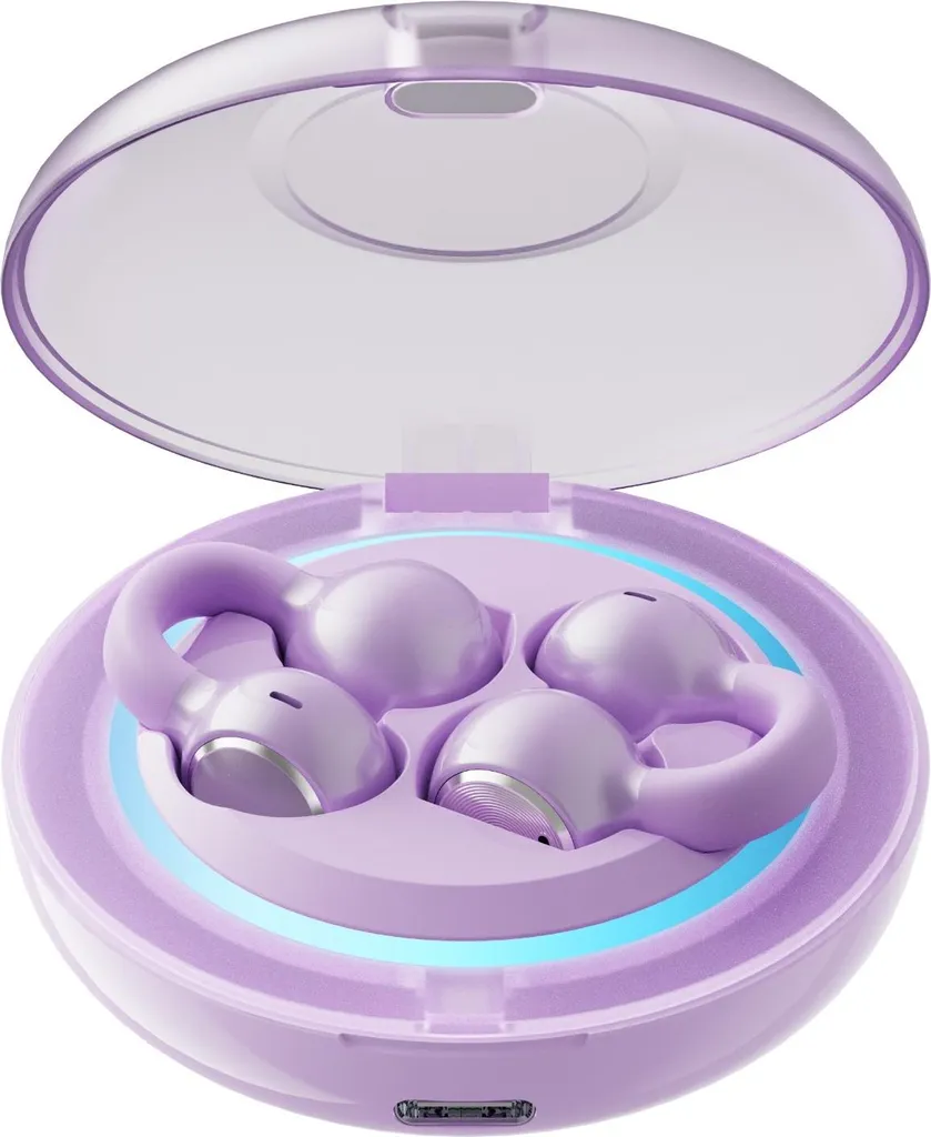 INF Cuffie Sport Open-Ear Viola: Audio HiFi e Libertà Bluetooth 5.3 - 1