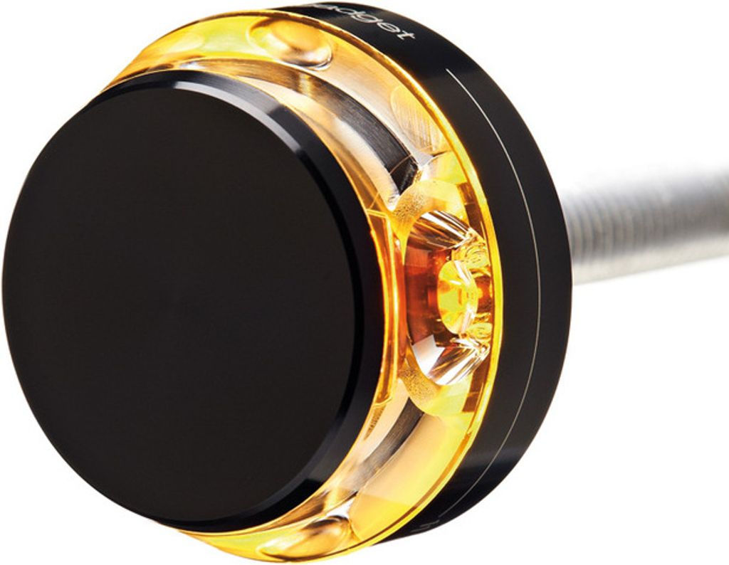 MOTOGADGET Mo.Blaze Disc LED Indicator Gehäuse Schwarz / Linse Klar (Stück), Vorn Links