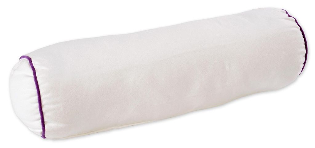 Füllkissen Nackenrolle 15x50 cm weiß-lila Kissenfüllung Nackenrolle Deko Kissen Sofakissen