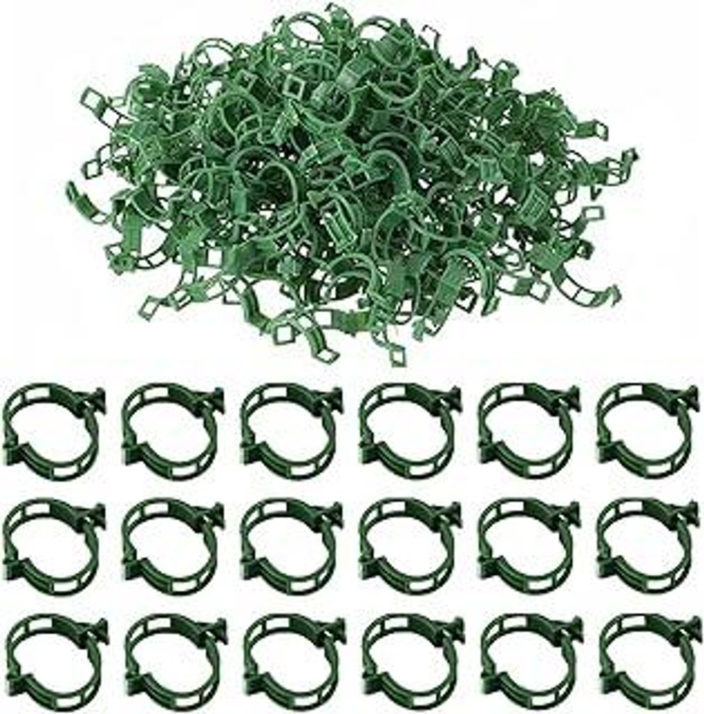 Pflanzenklammern 300 Stück Pflanzenclips Pflanzen Rankhilfe Tomatenhaken für Kletterpflanzen Tomatenclips für Halten Garten Pflanzen Blumen Gem...
