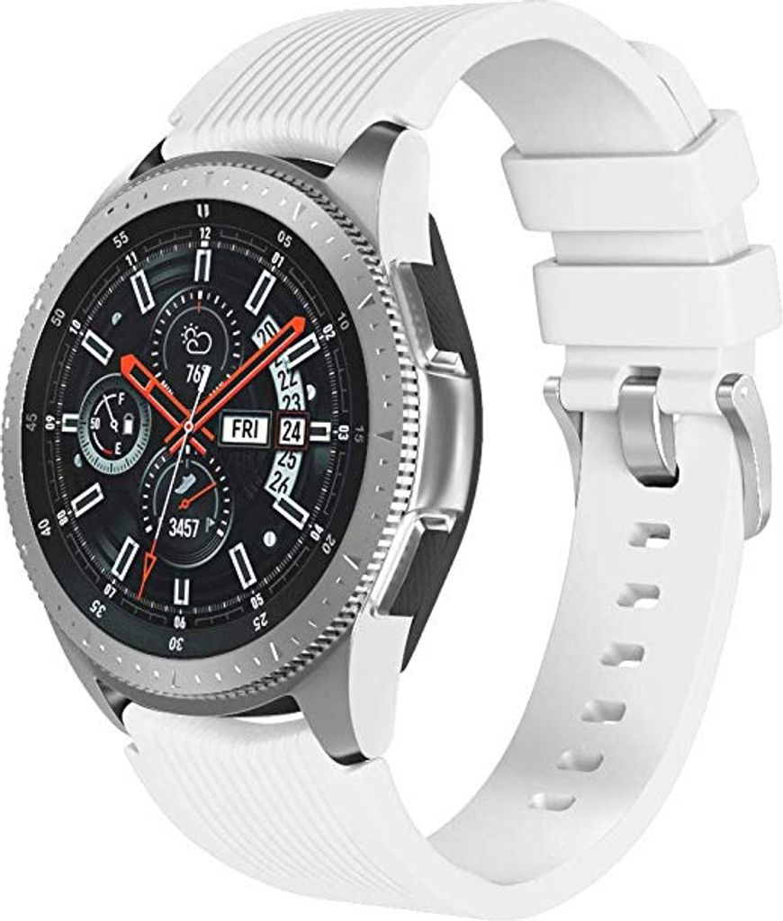 BStrap Silicone Davis Armband für Samsung Gear S3, white Produktbild 