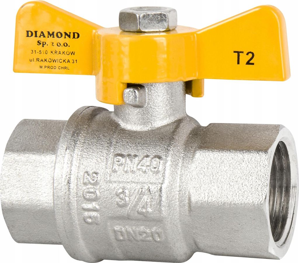 Gas-Kugelhahn 3/4 Zoll Ig/Ig Drosselklappenventil