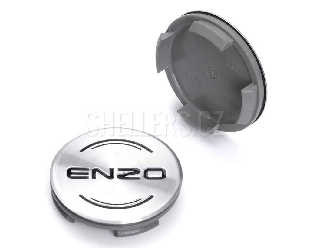 Středová krytka alu kola Ø 56/60 mm, ENZO ZE1300, s kovovým Obrázek produktu 