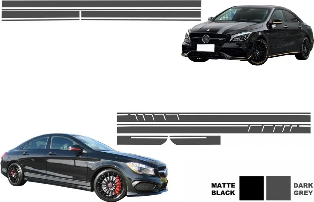 Autocollants Mercedes CLA W117 Capot Toit Hayon 45 Look Noir G