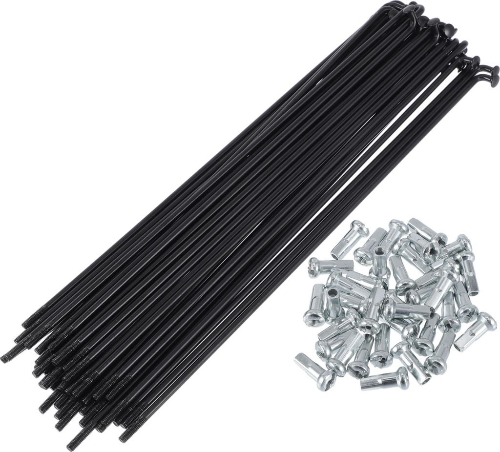 1 Satz Universal-Fahrradspeichen 13G 163mm Länge Fahrradrad-Speichen-Nippel Schwarz 45 Stahl