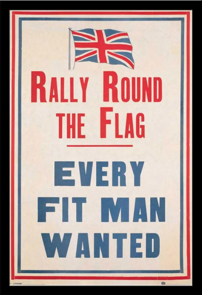 Cadre Photo Shinsuke avec Poster Rally Round The Flag Vitre Acrylique