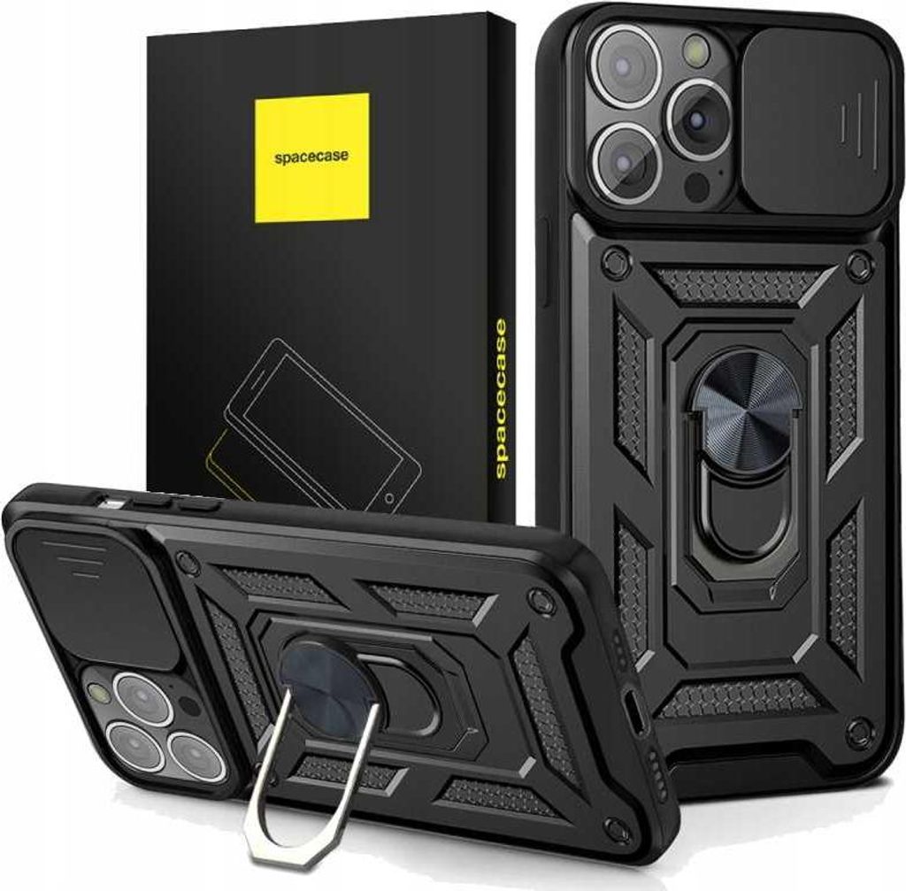 Spacecase Camring iPhone 14 Pro schwarz