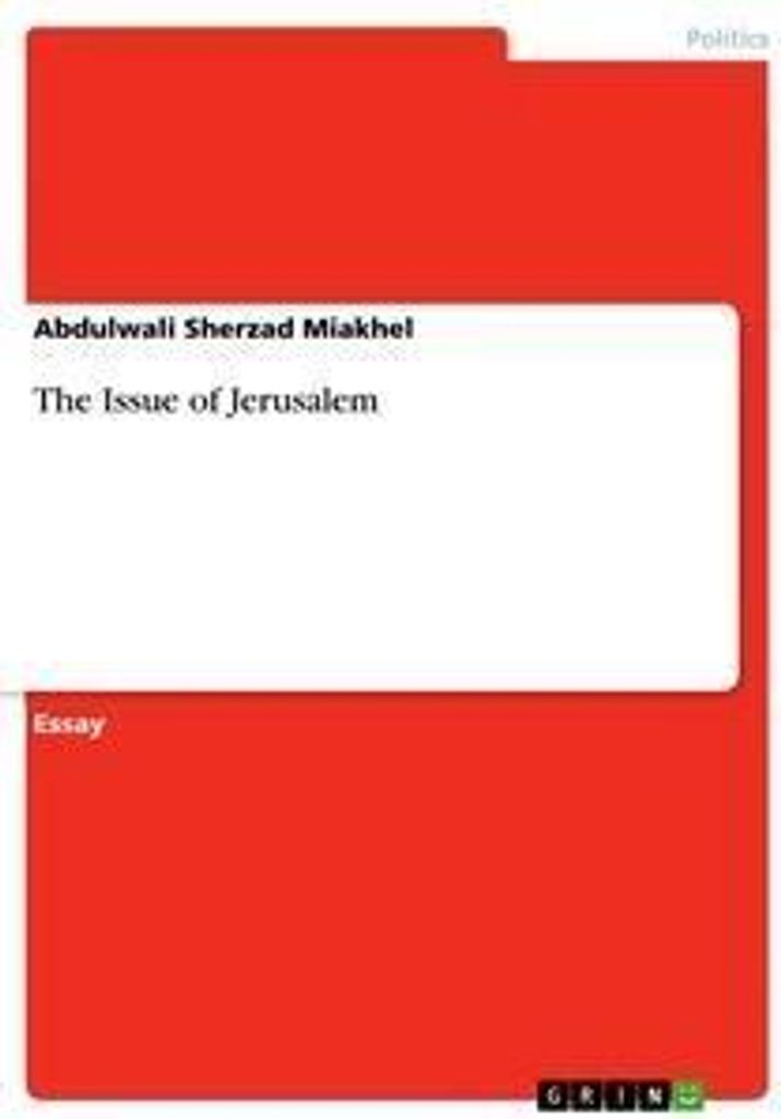 The Issue of Jerusalem