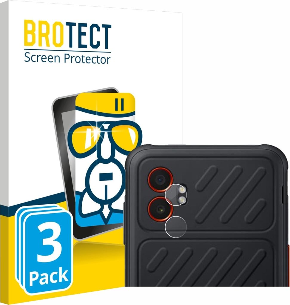 3x BROTECT Schutzglas für Samsung Galaxy XCover 7 Pro (NUR Kameraschutz) Schutzfolie Panzer Folie Glas Display Schutz klar