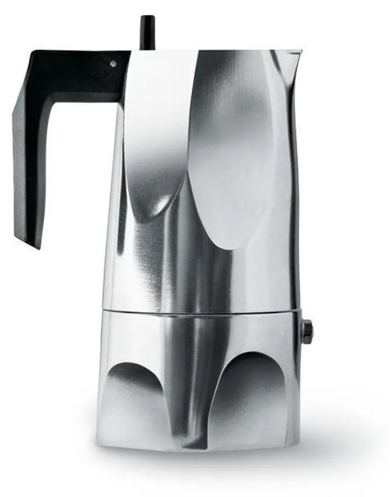 Cafetière Italienne Alessi Moka 3 Tasses en Aluminium Argenté MT18/3