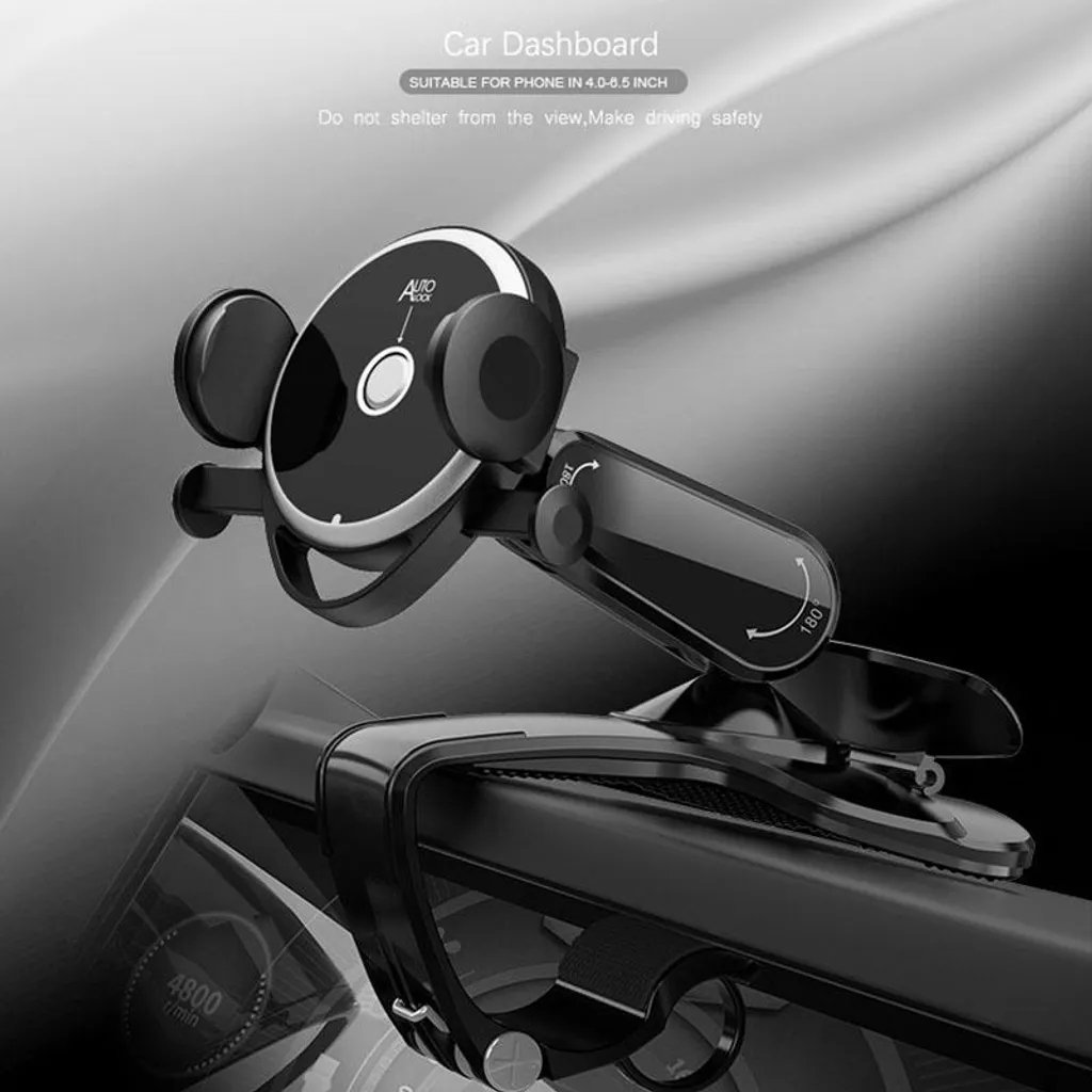 Porta Telefono Auto Cruscotto Universale con Targa Parcheggio e 360°