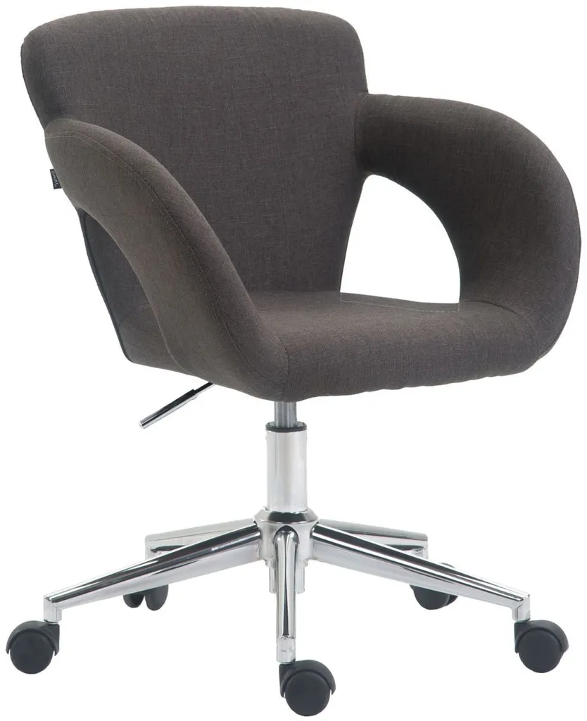 Chaise de bureau Edison tissu gris foncé idéale pour le télétravail