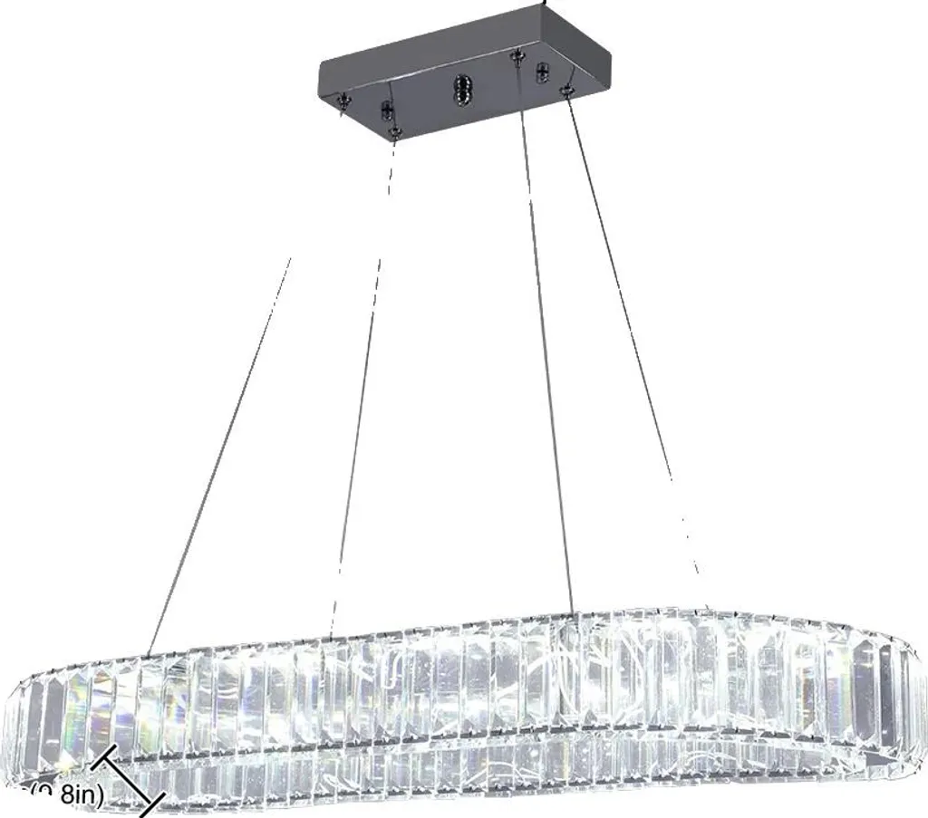 Lampadario LED TYX 70 cm Dimmerabile: Design di Lusso per il tuo Soggiorno