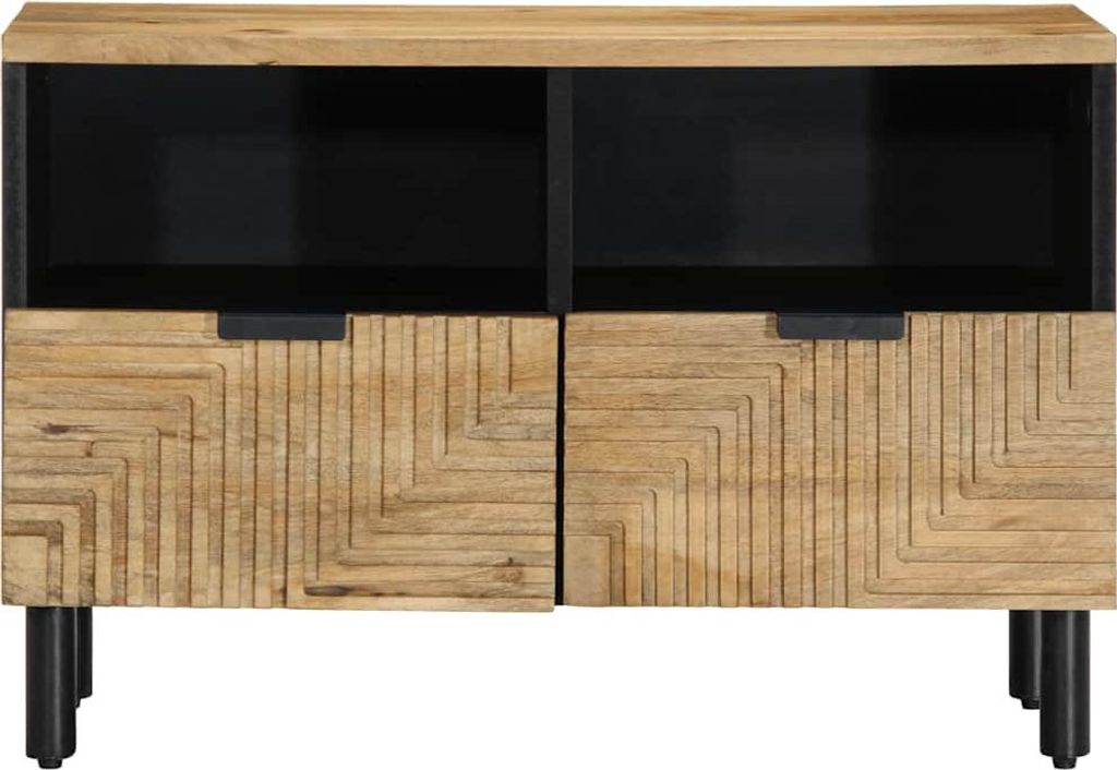 vidaXL TV-Schrank Braun 70x33x46 cm Massivholz Mango