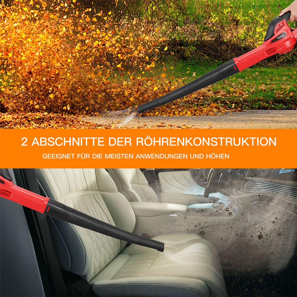 TEENO 20V Akku-Laubbläser mit 3Ah Akku und Ladegerät, 288 Produktbild 5