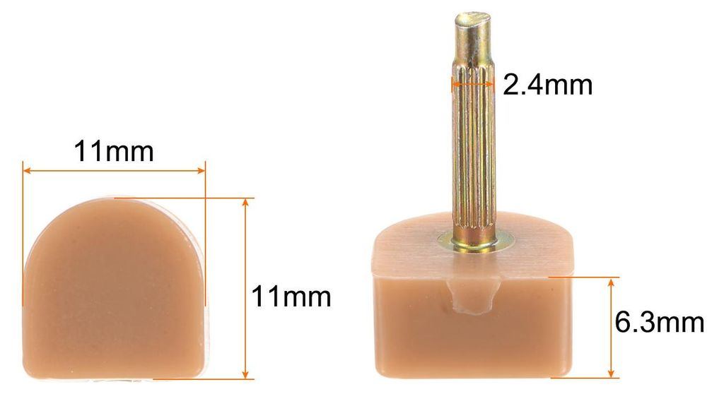 3 Paare TPU Hoch Absatzspitzen Schuhe Ersatz Zapfen Kappen fš¹r Frauen Hoch Absatz Schuhe 2.4mm Pin 11x11mm U-Form Absatz Reparatur Kappen Beige