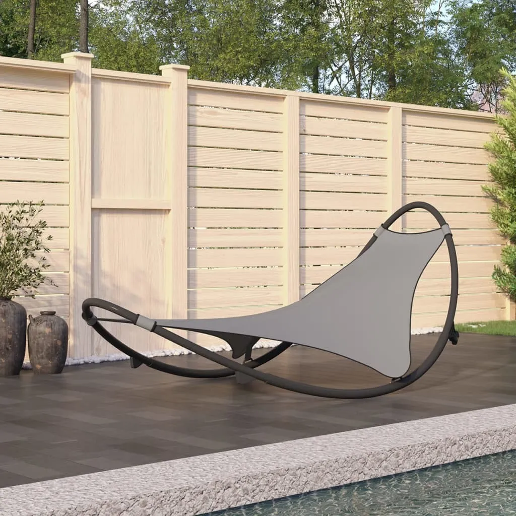 Fauteuil de jardin à bascule Gris : finis les transats fixes et lourds