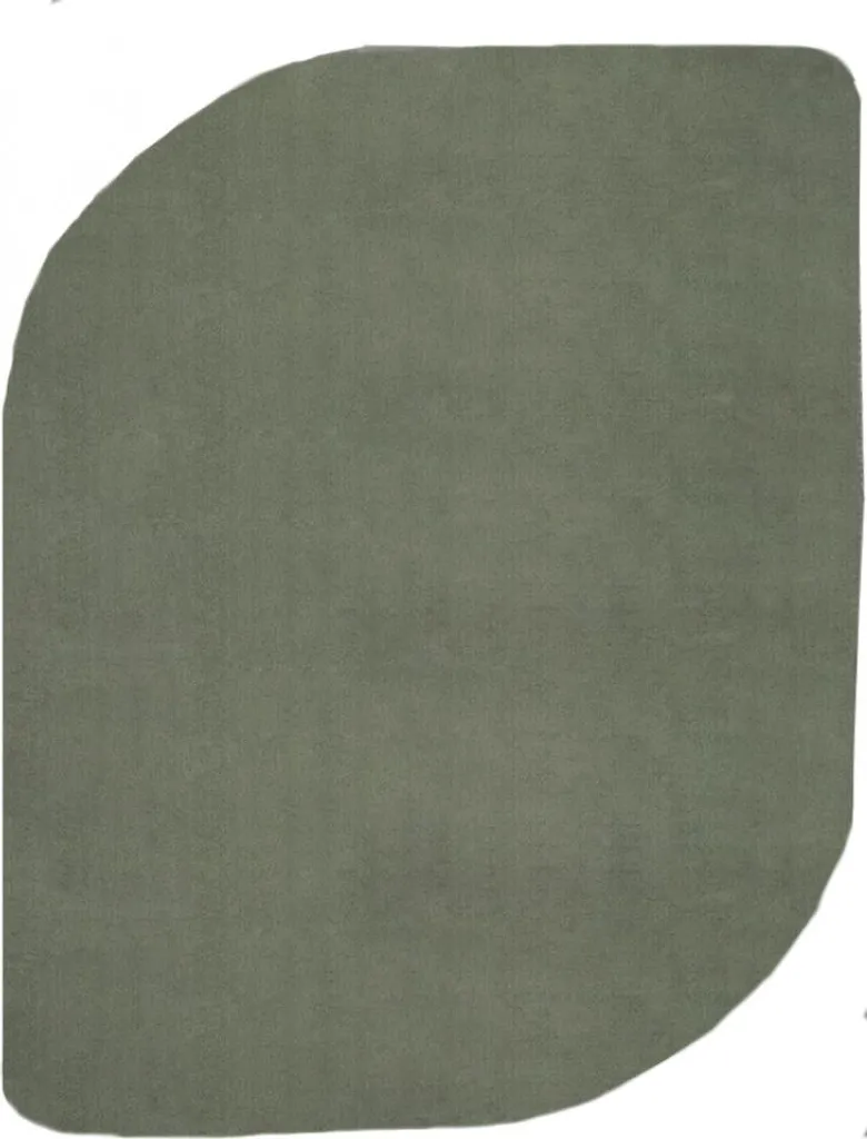 Grand tapis vert forêt forme libre 160x220 cm - Design exclusif Shape
