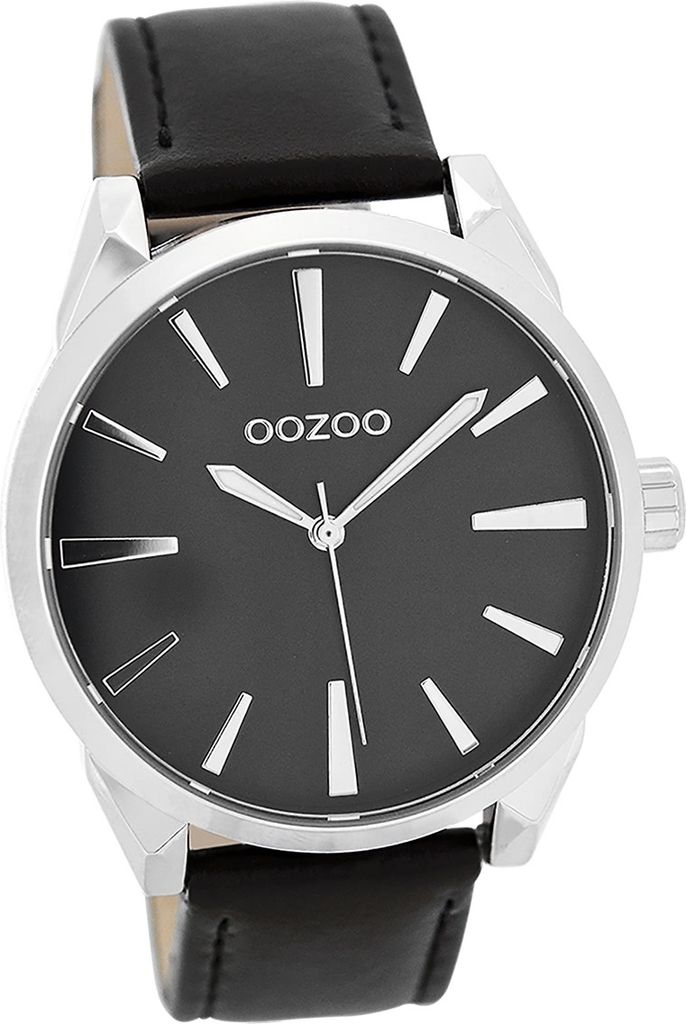 Oozoo Leder Damen Uhr matt Armbanduhr schwarz Fashion Oozoo Timepieces D2UOC8364A