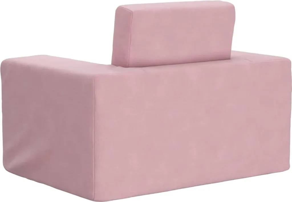 SYFAX™ Divano per Bambini Rosa in Morbido Peluche - 4