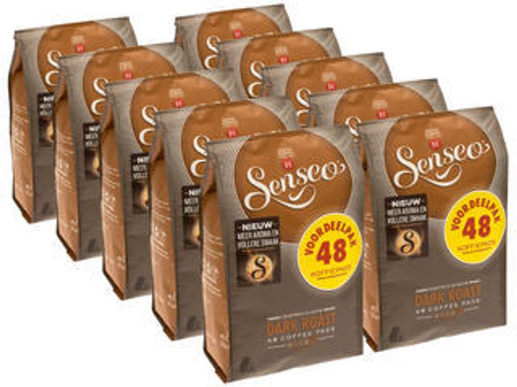 Senseo Kaffeepads Dark Roast / Kräftig, neues Design, 10er Pack, 10 x 48 Pads