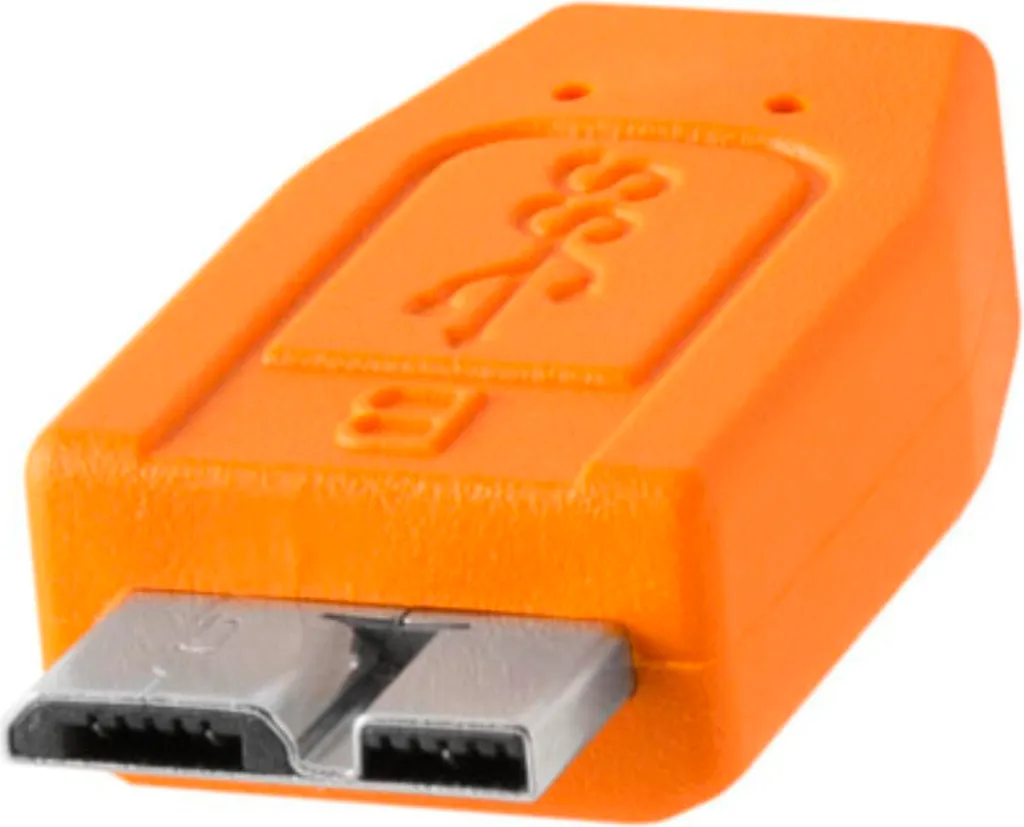Câble Tether Tools USB-C vers Micro-B 9,40 m Orange pour Tethering Pro