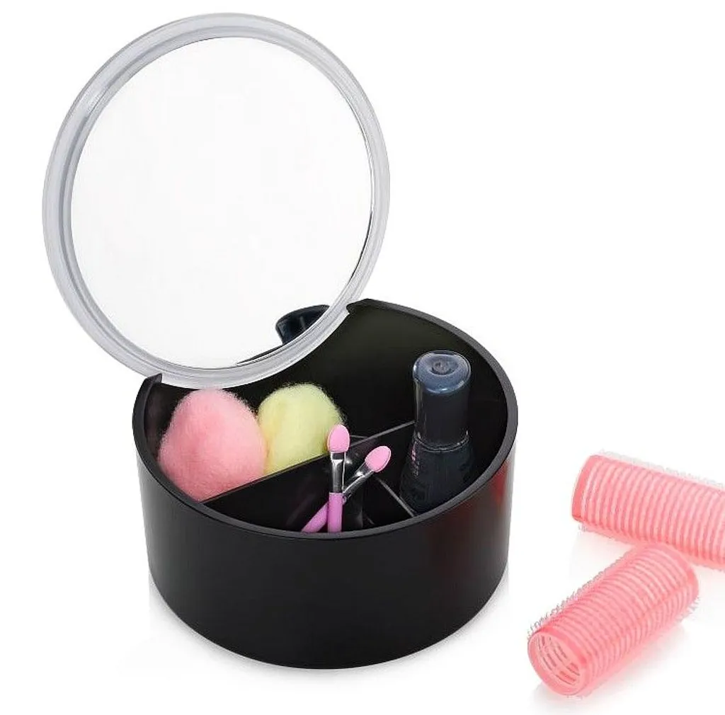 Scatola Porta Trucchi KELA Tilda Nero KL-20662: Pratica e con Specchio