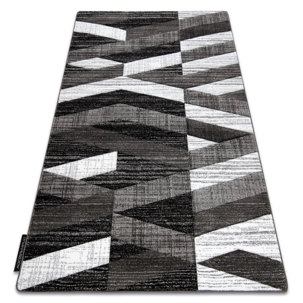Tapis gris ALTER Bax 80x150 cm : Motif rayures et fibres résistantes