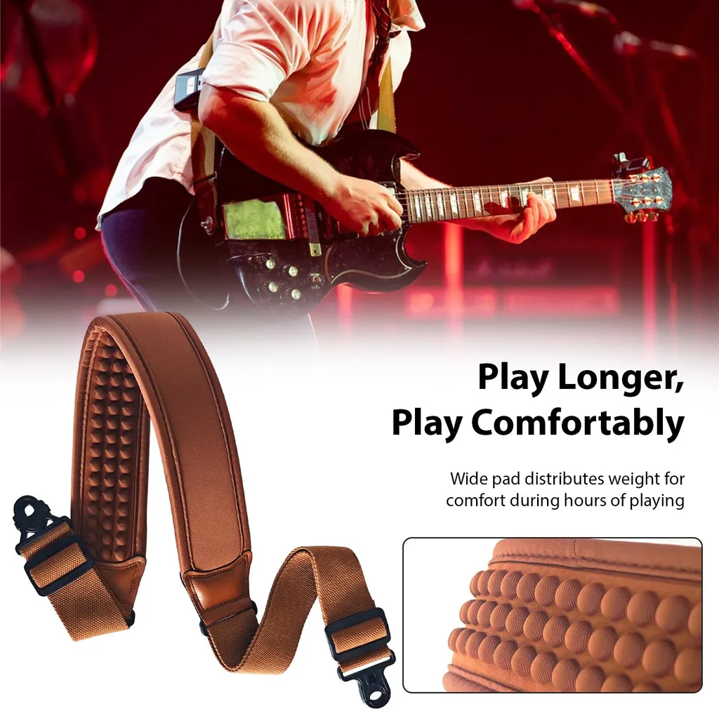 Sangle de guitare rembourrée et sangle de basse large à dégagement rapide - 17