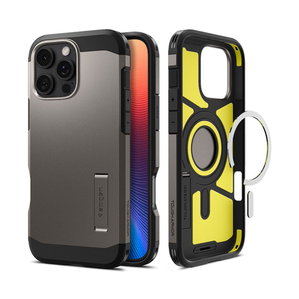 Spigen Tough Armor AI (MagFit), Cover, Apple, iPhone 16 Pro Max, 17,5 cm (6.9"), Grau