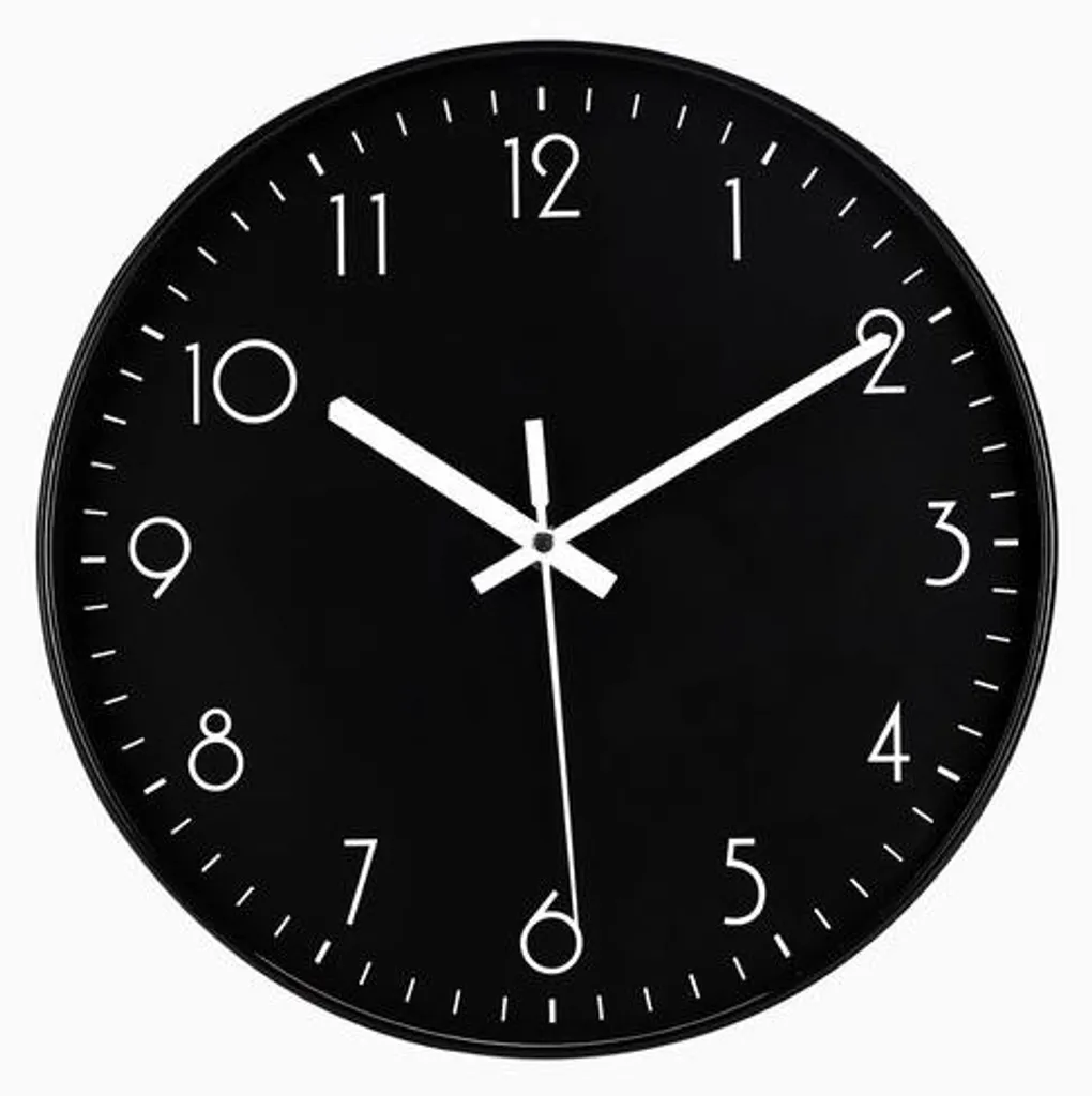 Horloge murale lisible et silencieuse 30 cm pour chambre et salon chic