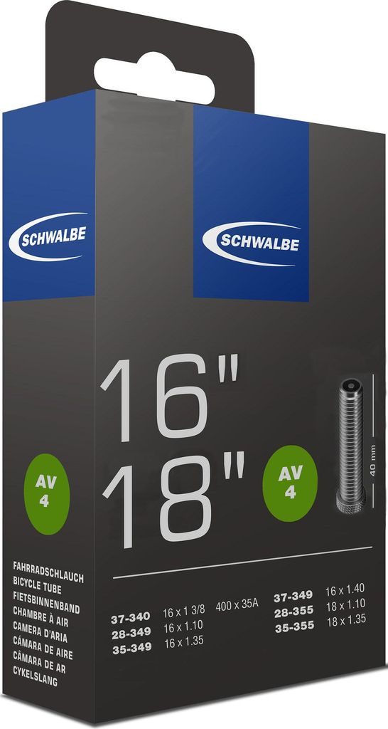 Chambre à air Schwalbe 16' 'AV 4' 16x1 1/8-1 3/8' Image du produit 