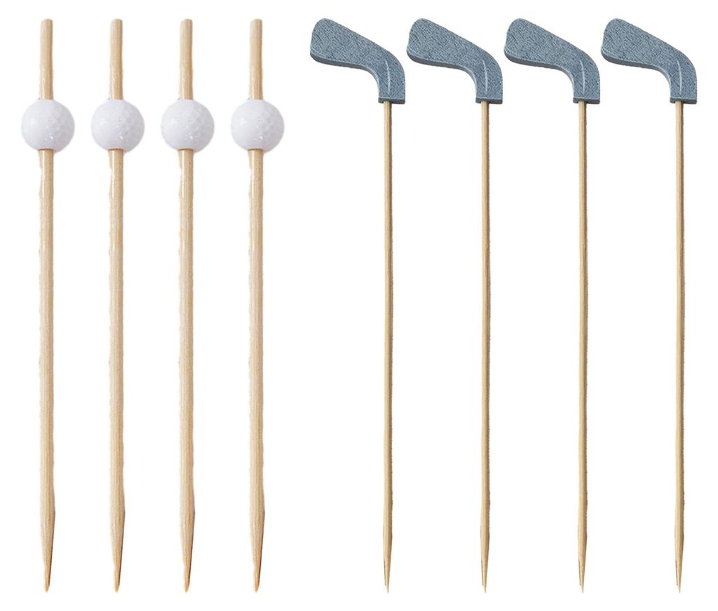 100/200 Stück Golfschläger-Cocktailspieße, dekorative Bambusspieße, Partyspieße, Buffetspieße, Cupcake-Spieße, Obstspieße, Getränkespieße...