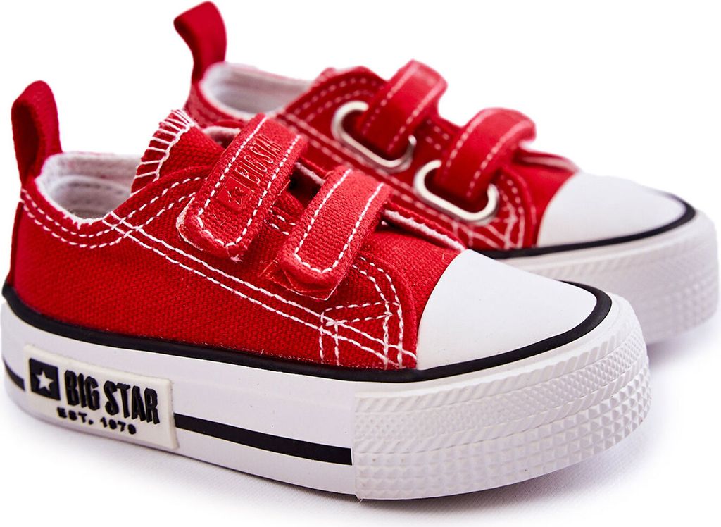Kinder-Stoffsneaker mit Klettverschluss BIG STAR KK374076 Rot 19