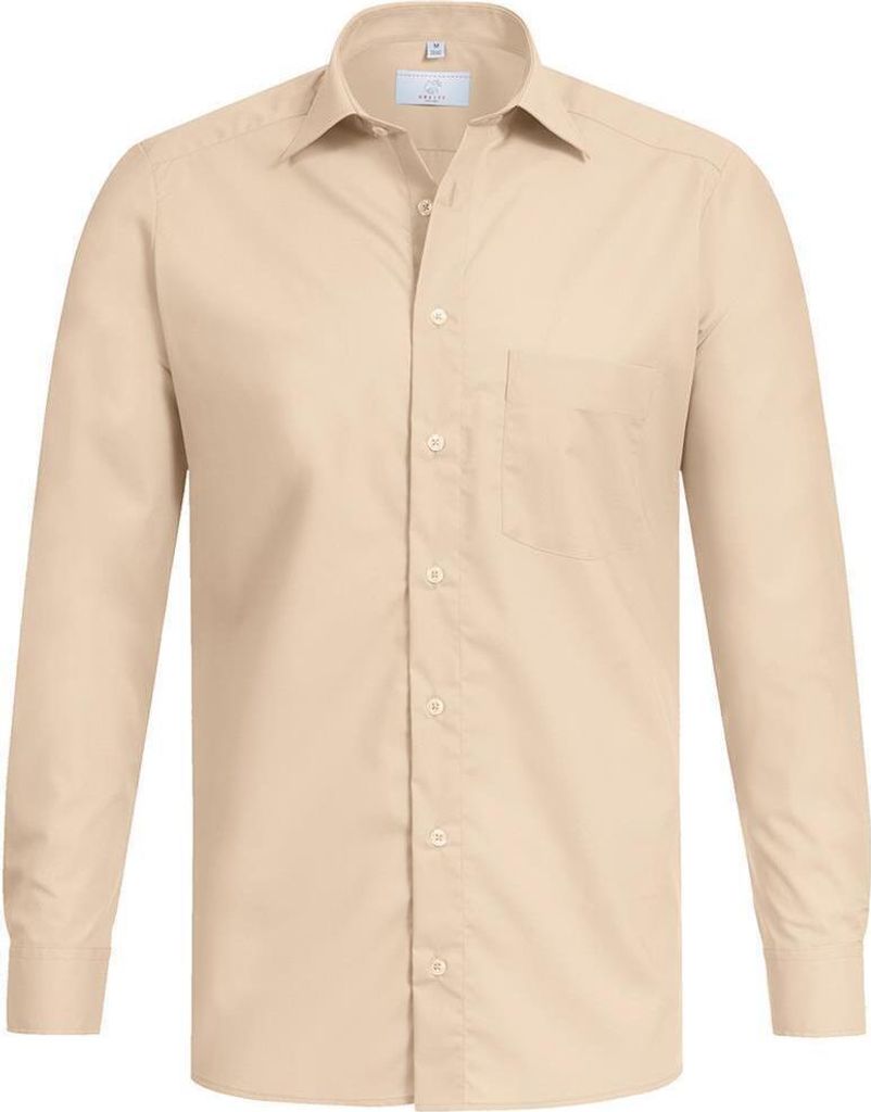 Greiff Corporate Hemd BASIC Herren Regular Fit Beige 39/40