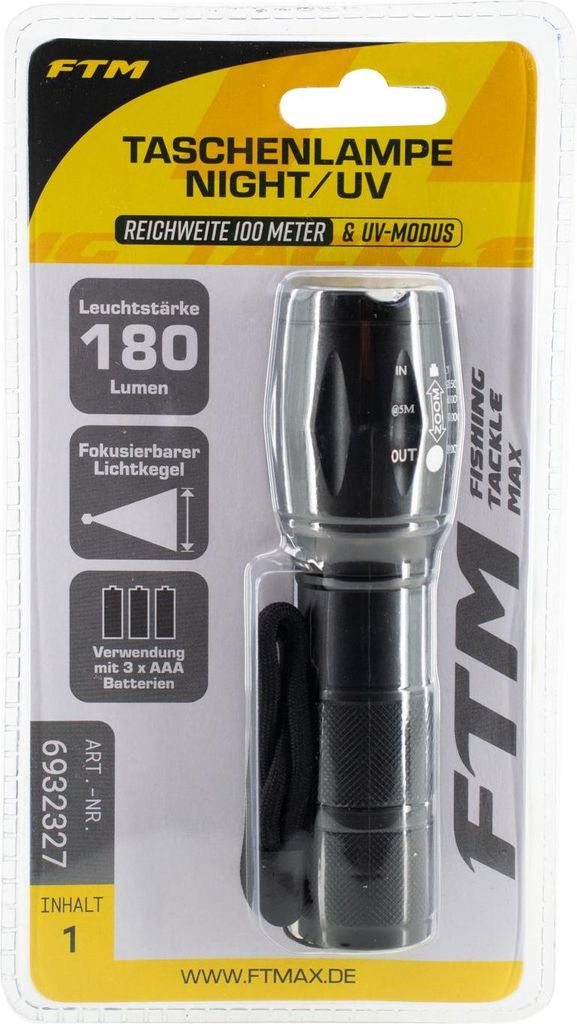 FTM Taschenlampe Night/UV - Angellampe