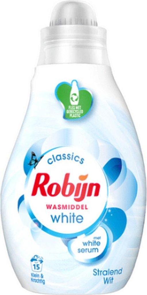 Robijn Waschmittel weiß 15 Wäschen - 525ml - mit natürlichen weißen Serum