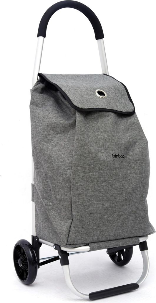 blnbag T3 leichter Einkaufstrolley klappbar 50L Kapazität Einkaufswagen Shopping-Trolley Supermarkt Picnic Sackkarre Shopper-Roller bis 25kg Grau