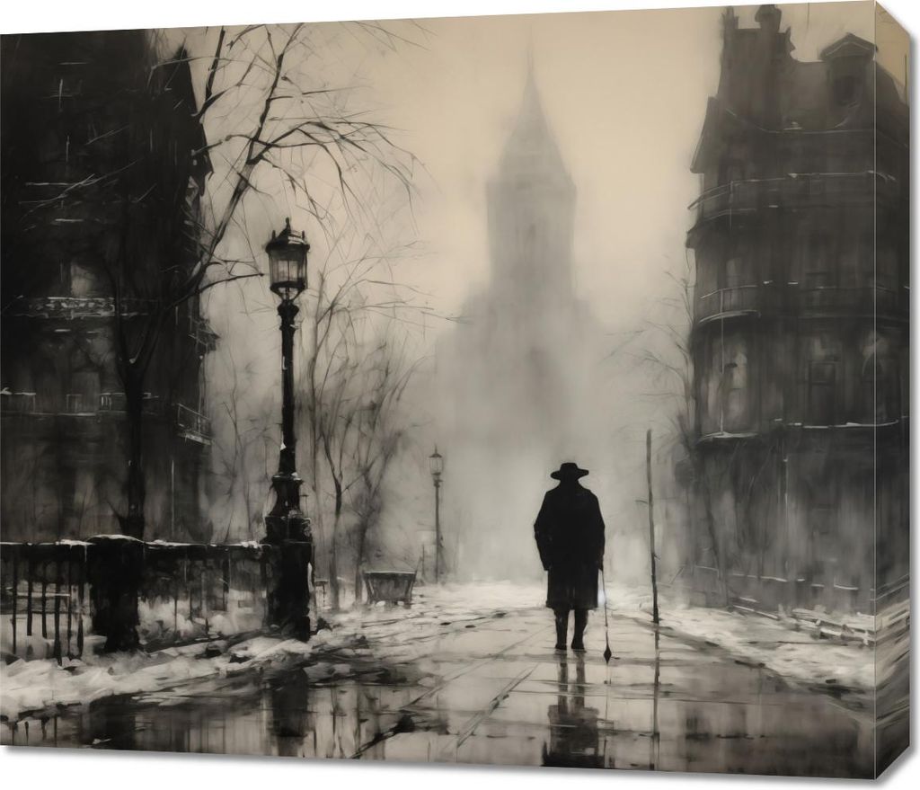Bild 70x60cm Nebel über London