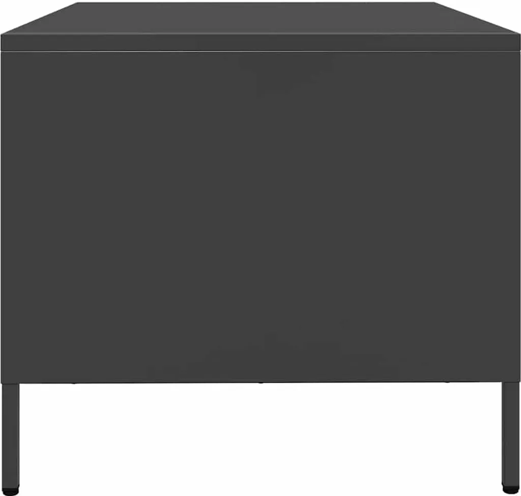 Tavolino Nero vidaXL Acciaio Laminato a Freddo 68,5x50x43,5 cm Industrial - 5