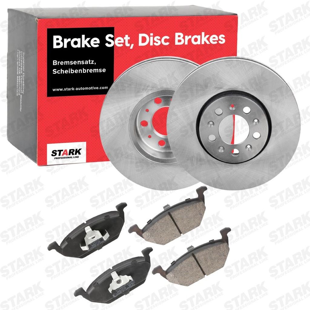 STARK Bremsen Set Vorne Bremsscheiben und Beläge für VW Golf IV Schrägheck (1J1) 288,0mm
