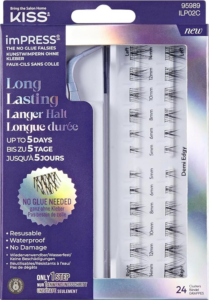 KISS imPRESS Falsies Long Lasting selbstklebende Wimpern, Produktbild 