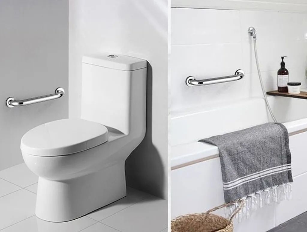 maniglione da bagno in acciaio inox da 50 cm - maniglie di sicurezza per anziani - maniglia di sostegno per uscire dalla vasca da bagno - maniglione a parete per il box doccia o per i gradini - robusta maniglia da bagno - 1