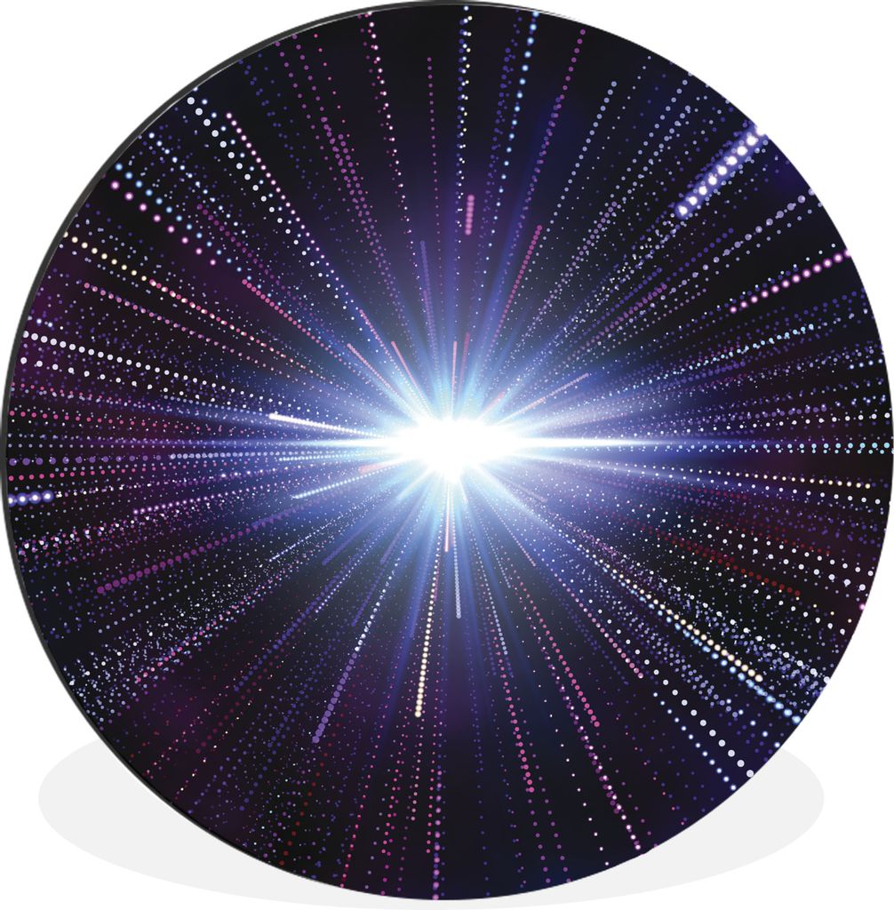 MuchoWow - Wand Bild - Wohnzimmer - Runde Bilder - Alubilder - Kunst für zu Hause - Aluminium - Wanddekoration