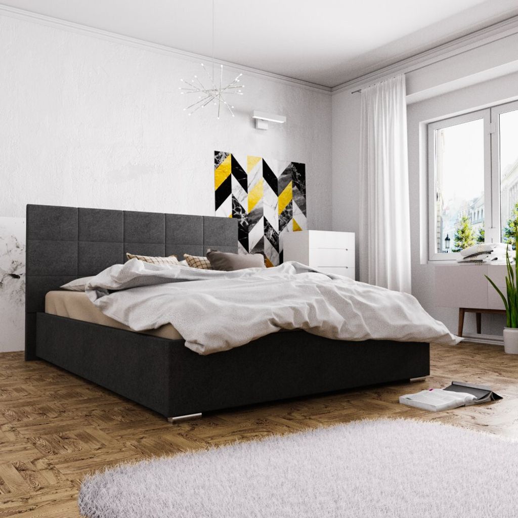Doppelbett 180x200 FLEK 4 – schwarz