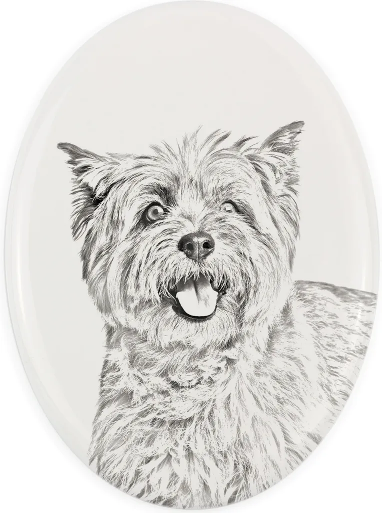 Art-Dog Targa Cairn Terrier | Lapide Ceramica Design Personalizzato